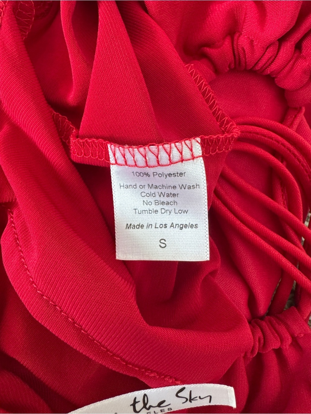 Lucy in the Sky Red Halter Maxi Dress Size Small Open Back High Slit - Picture 5 of 5